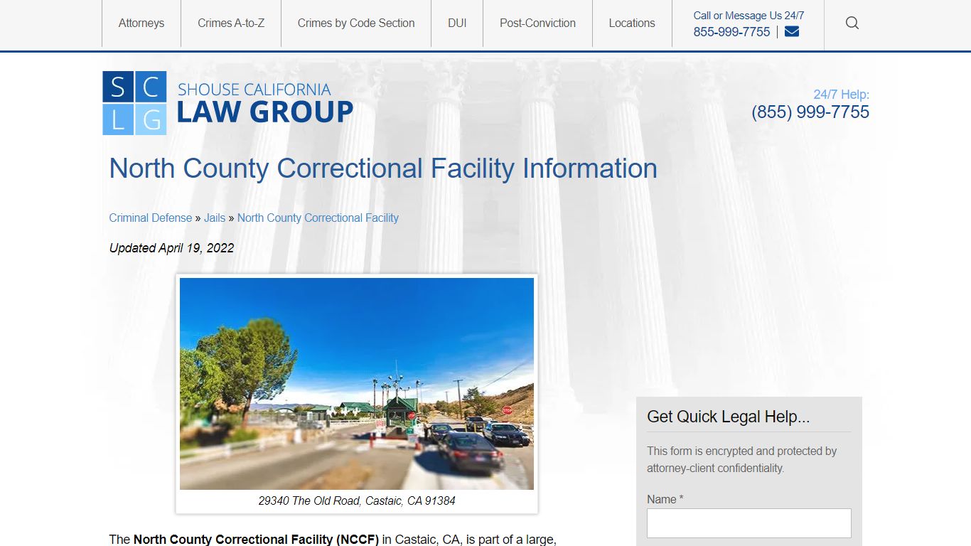 North County Correctional Facility Information - Shouse Law Group